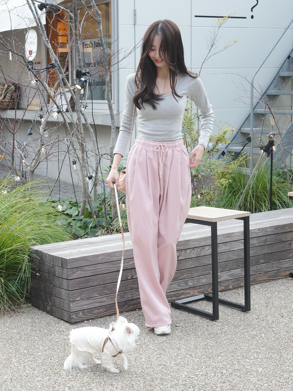 Uネッククロップド長袖Tシャツ | 詳細画像4