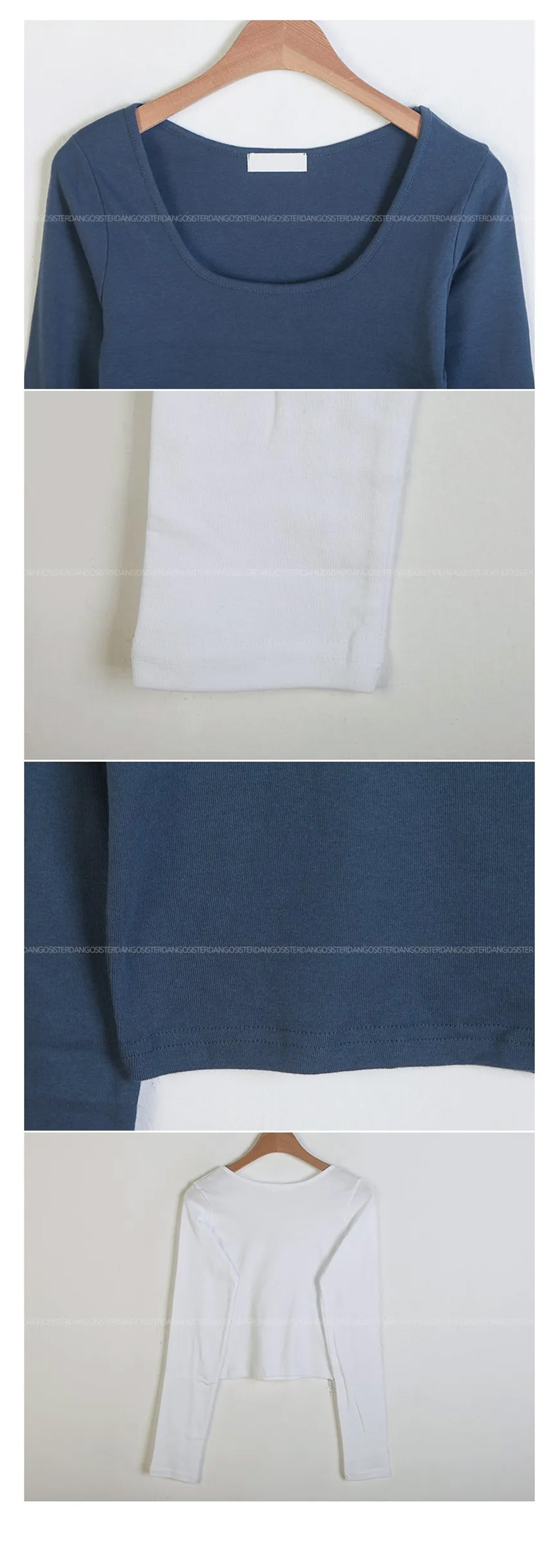 Uネッククロップド長袖Tシャツ | 詳細画像15