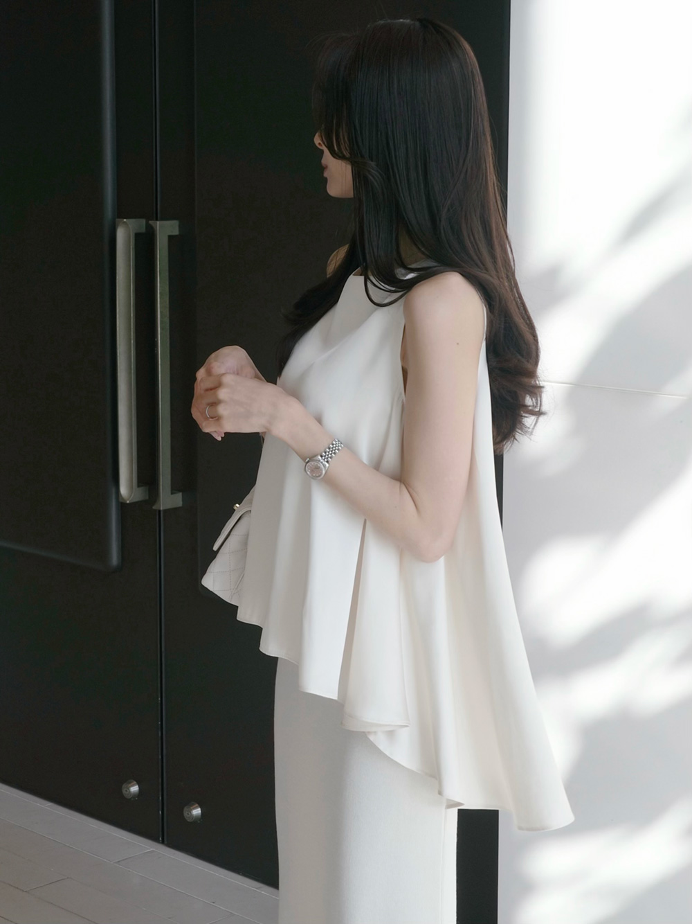 サテンフレアノースリーブ | 詳細画像3