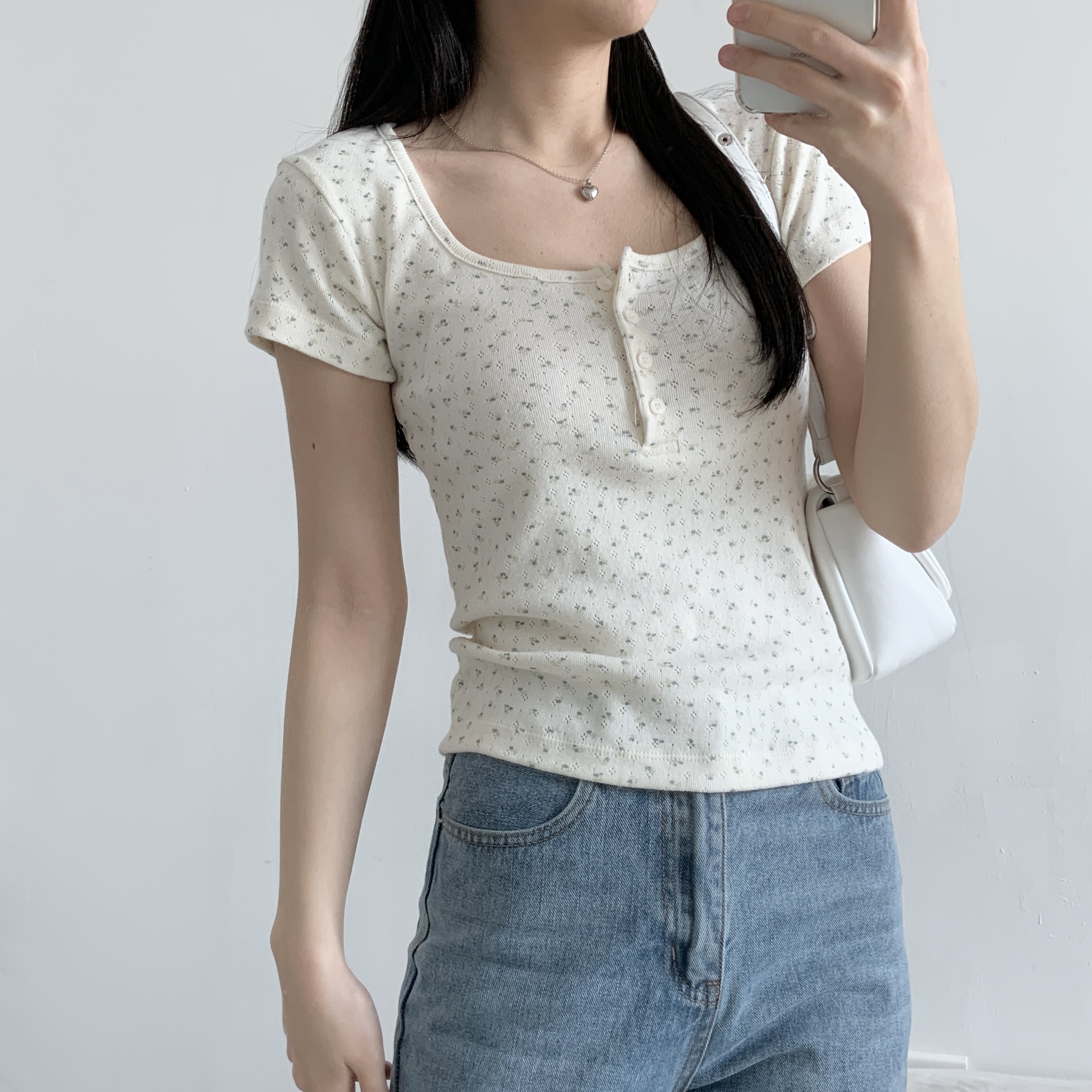 ワンショルダースリムTシャツ | 詳細画像4