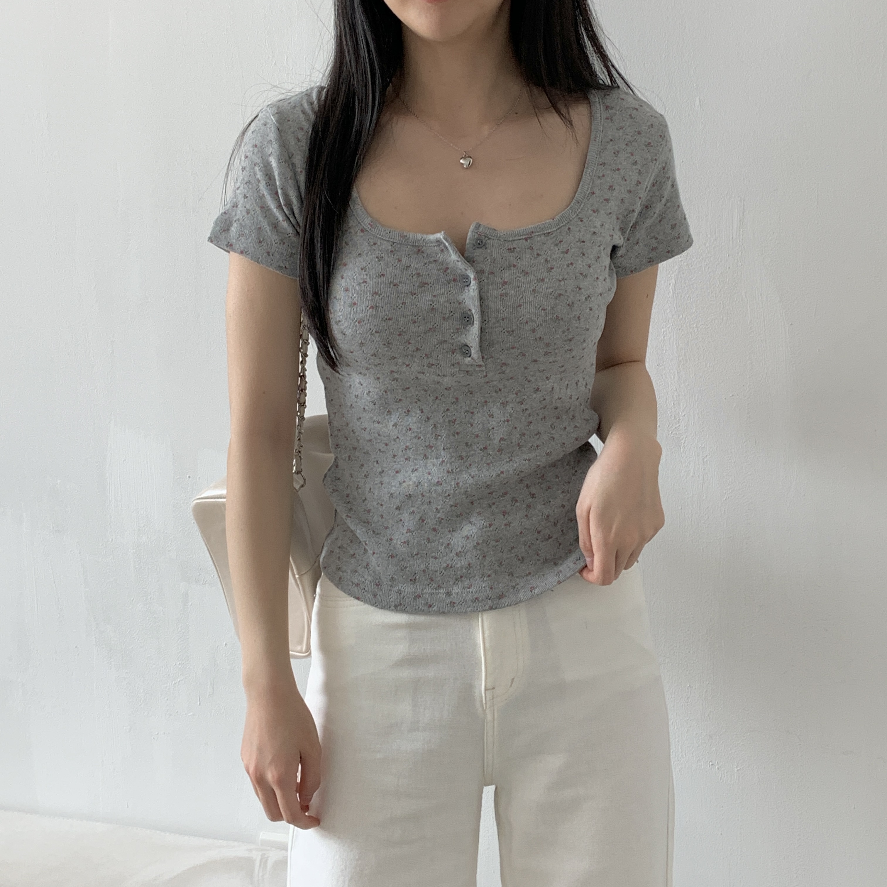 ワンショルダースリムTシャツ | 詳細画像14