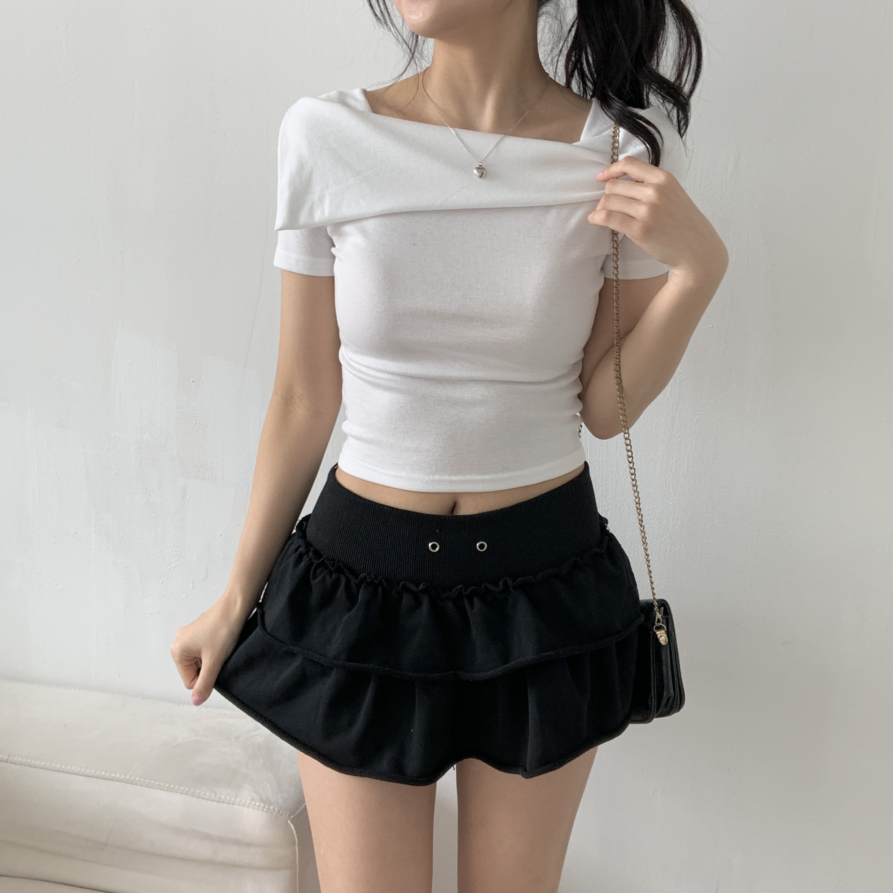 ラウンドネックメロウヘムTシャツ | 詳細画像2