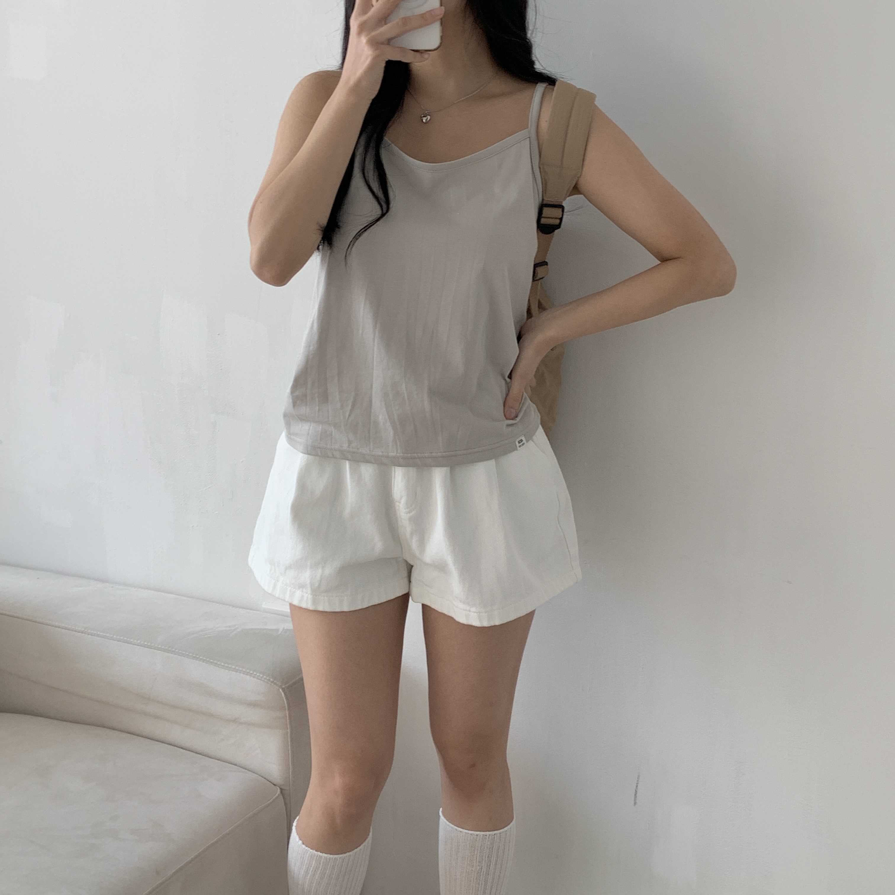 モダール混クロップドラウンドネックTシャツ | 詳細画像4