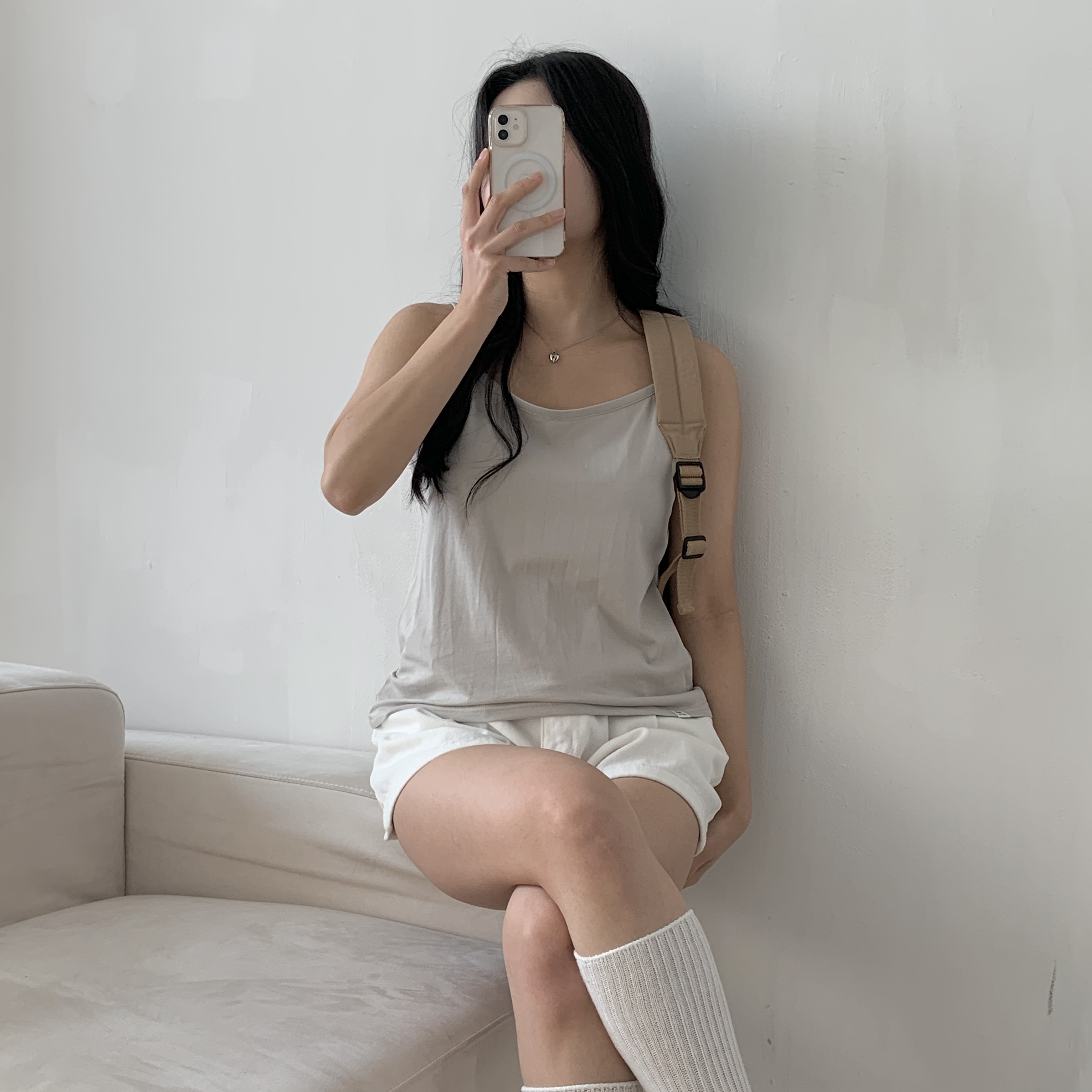 モダール混クロップドラウンドネックTシャツ | 詳細画像10