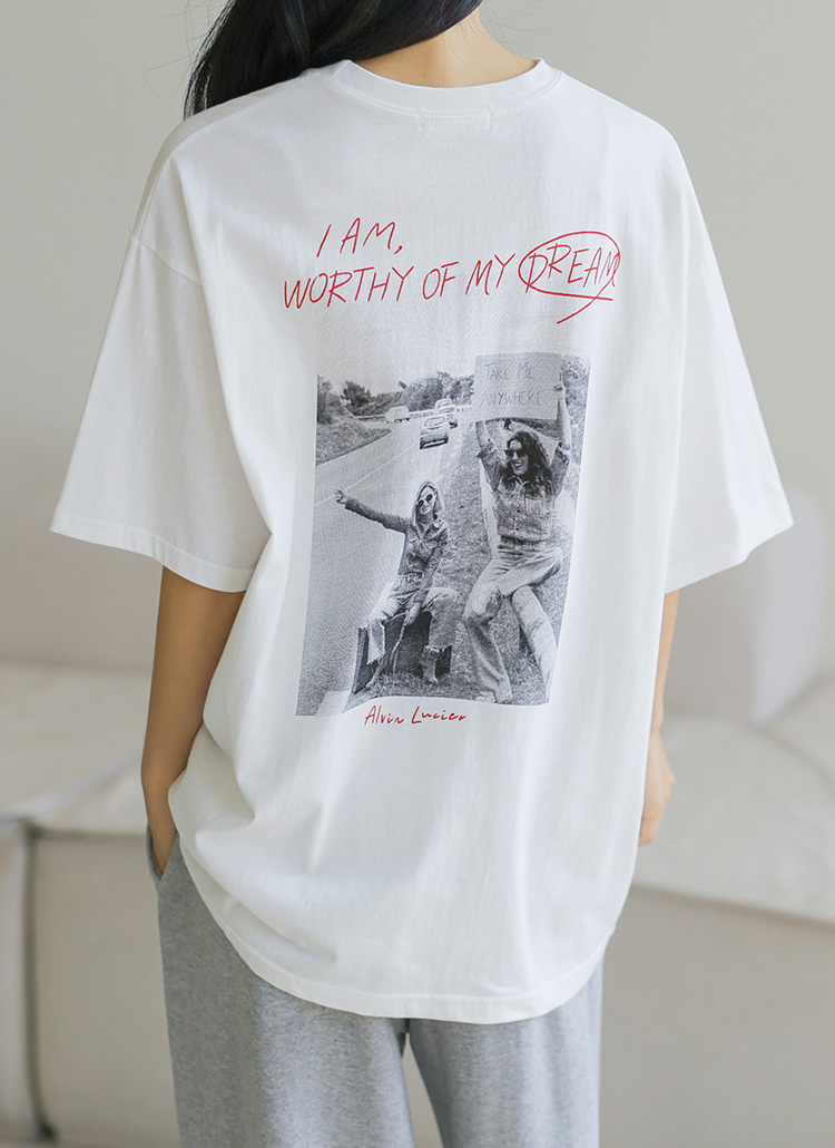 DREAMバックプリント半袖Tシャツ | レディースファッション通販 - DHOLIC