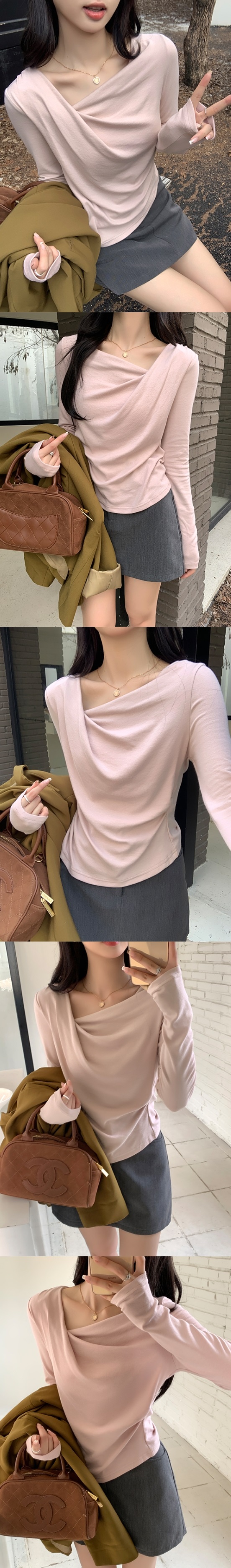 ドレープアシメネックTシャツ | 詳細画像2