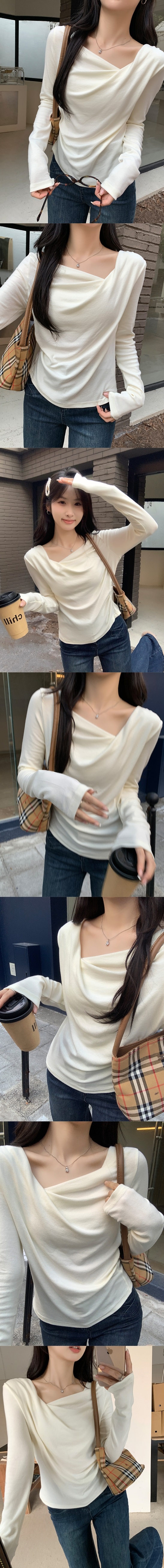 ドレープアシメネックTシャツ | 詳細画像3