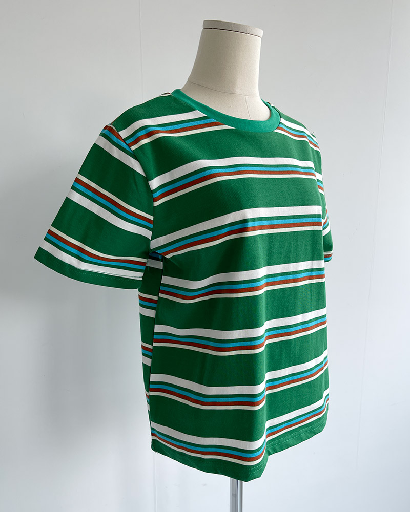 グリーンマルチボーダー半袖Tシャツ | 詳細画像18