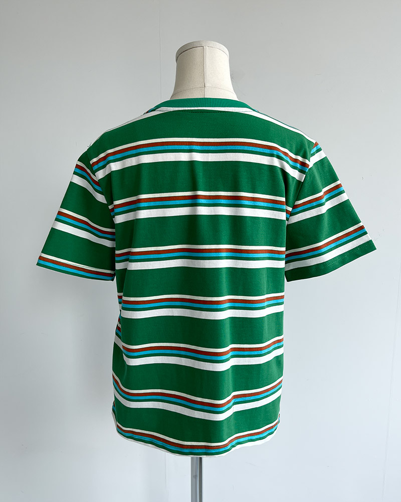 グリーンマルチボーダー半袖Tシャツ | 詳細画像20