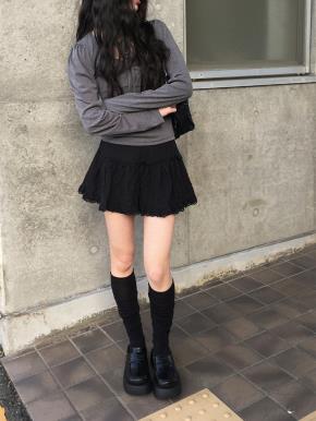 DÉPAREILLÉ ブラック プリーツスカート 38 64270863152_C_4.jpg