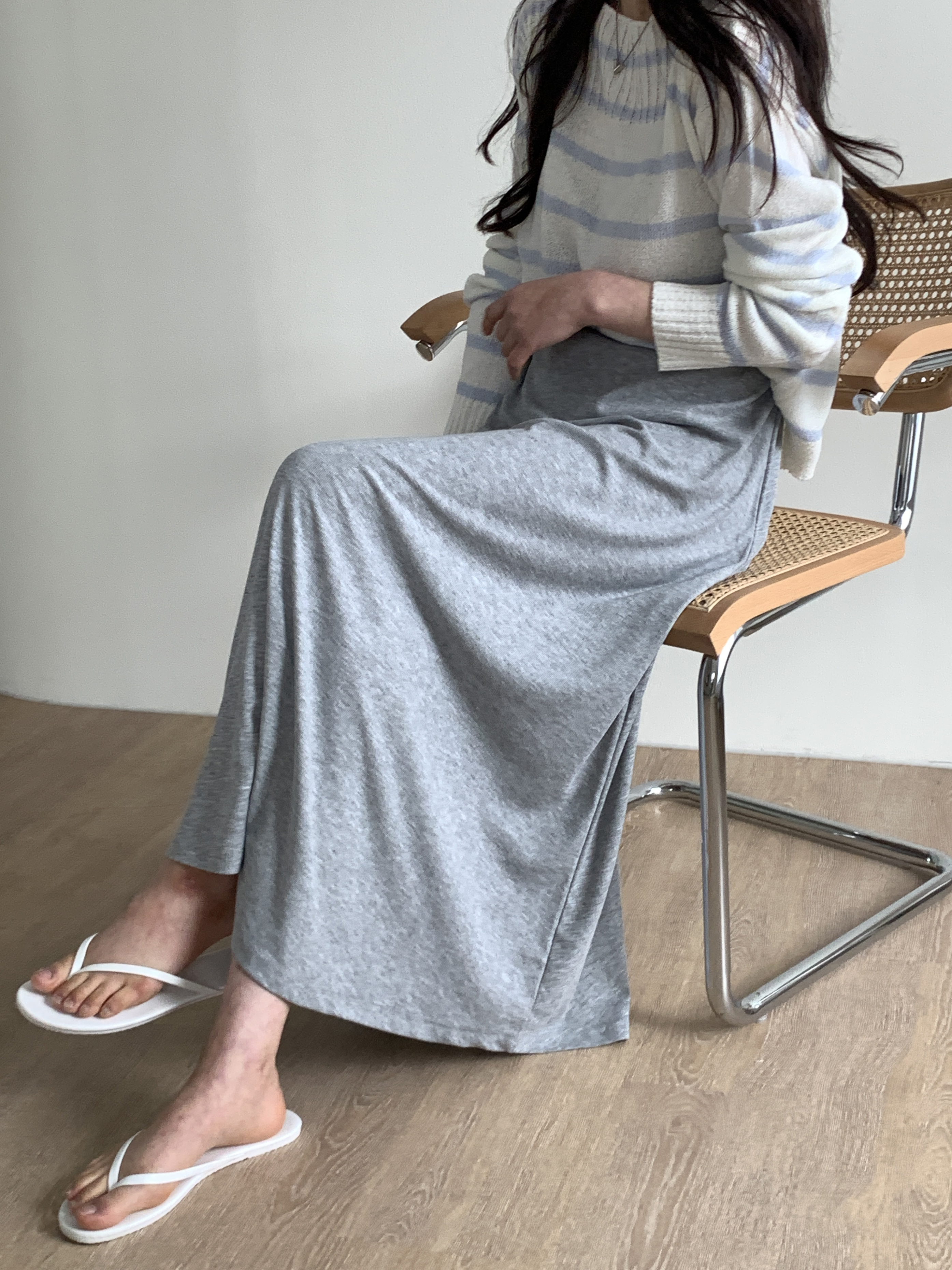 イージーリブAラインスカート | 詳細画像8