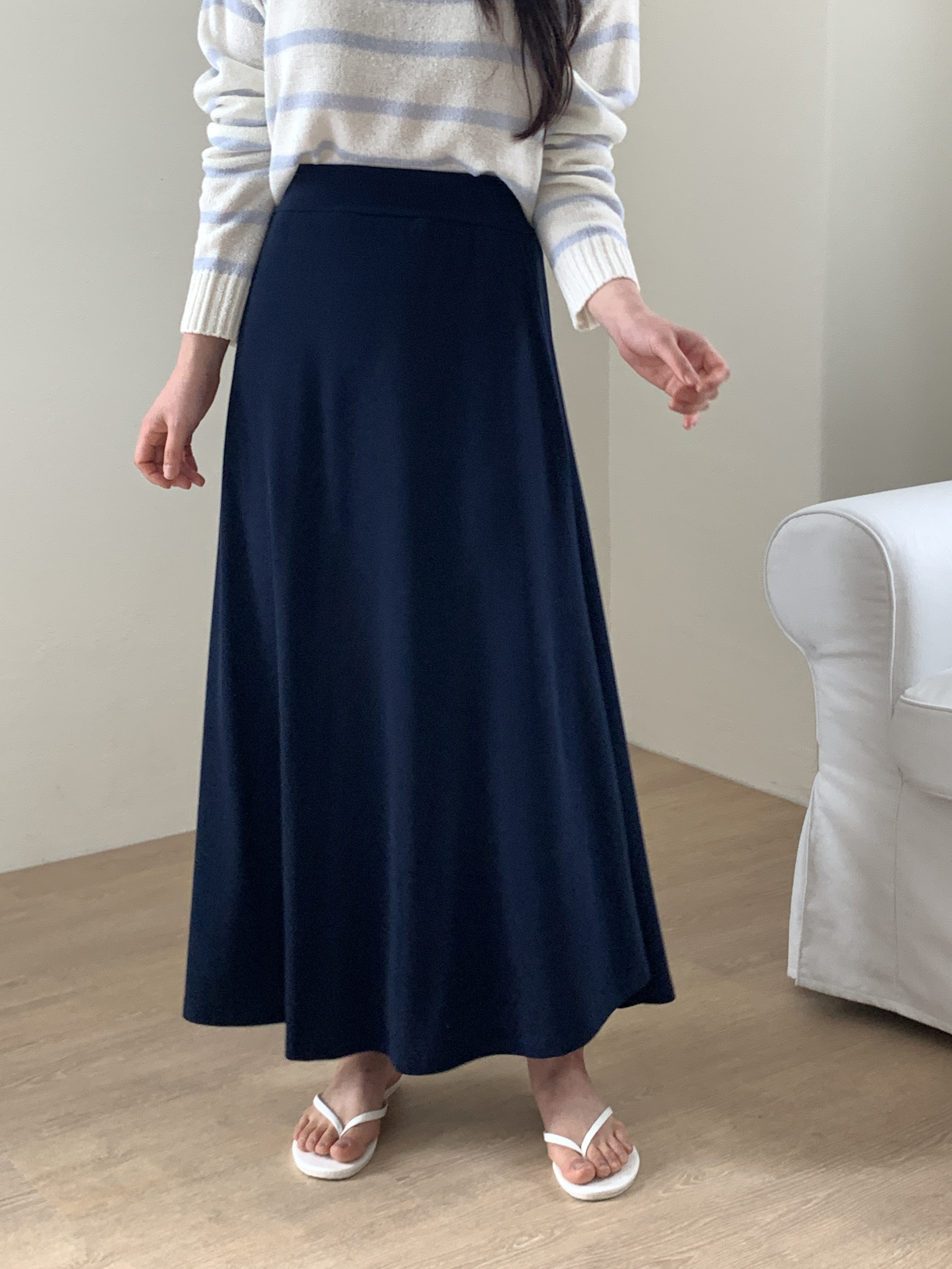 イージーリブAラインスカート | 詳細画像9