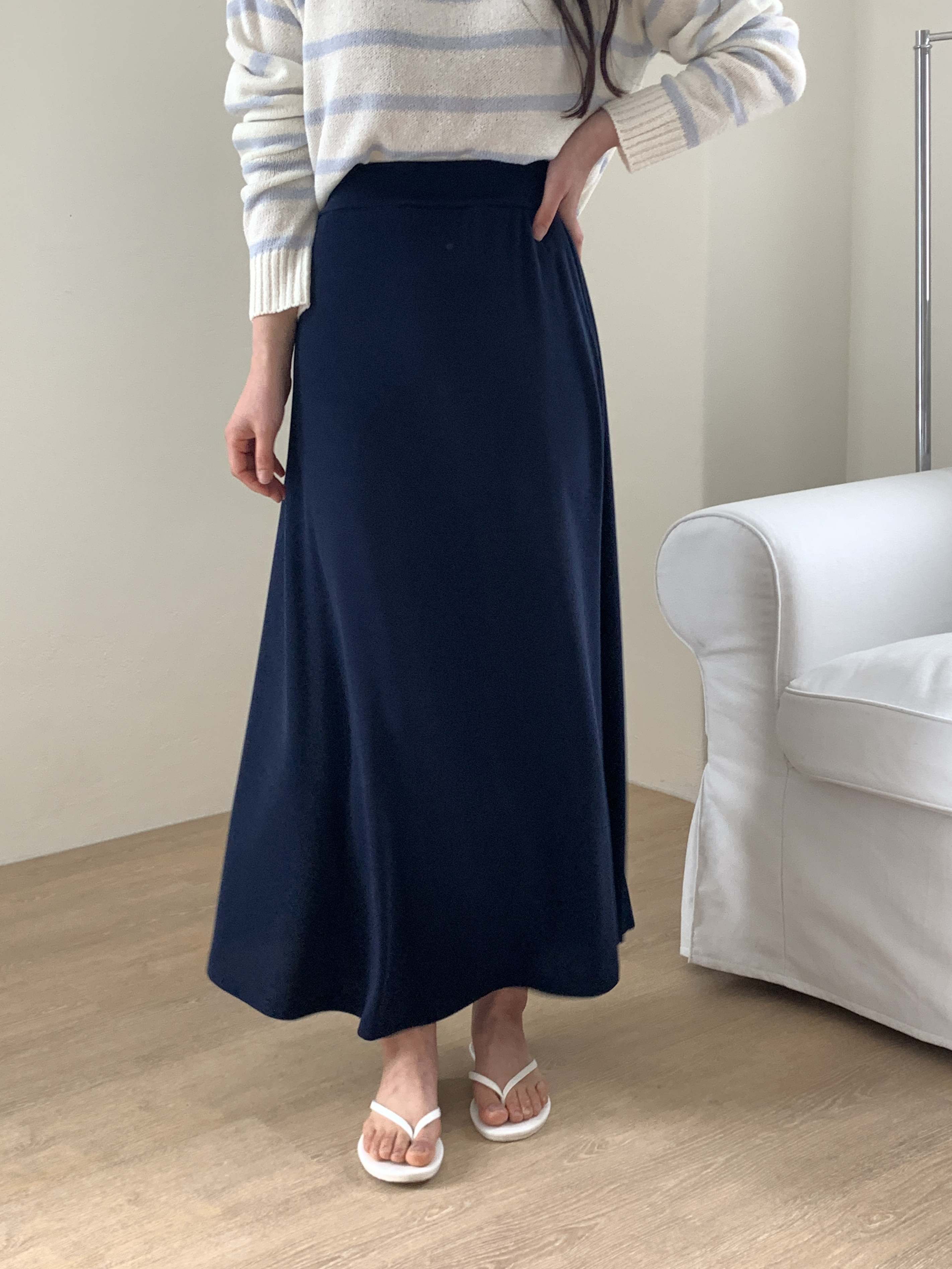 イージーリブAラインスカート | 詳細画像10