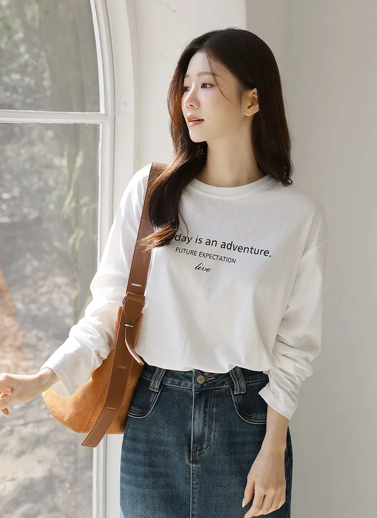 Every dayレタリングTシャツ | chicfox | 詳細画像1