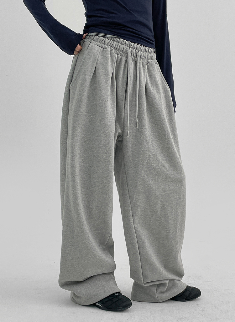 2WAYフロントツータックワイドスウェットパンツ | レディース