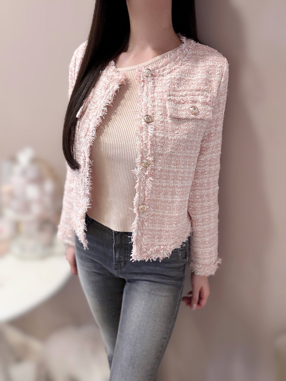 フリンジツイードポケットジャケット | 詳細画像4