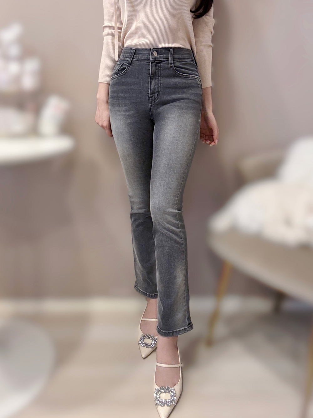 ウエストゴムフレアデニムパンツ | 詳細画像2