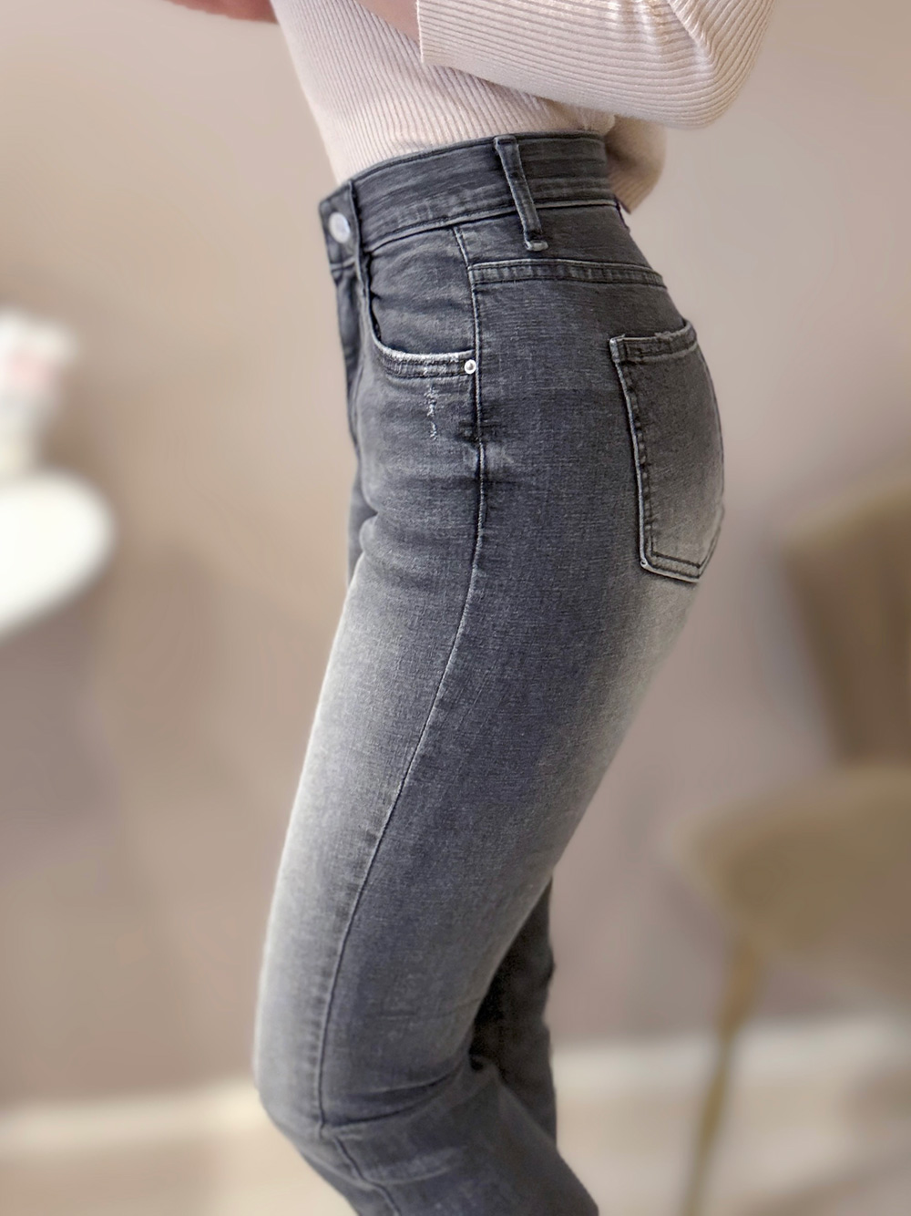 ウエストゴムフレアデニムパンツ | 詳細画像4