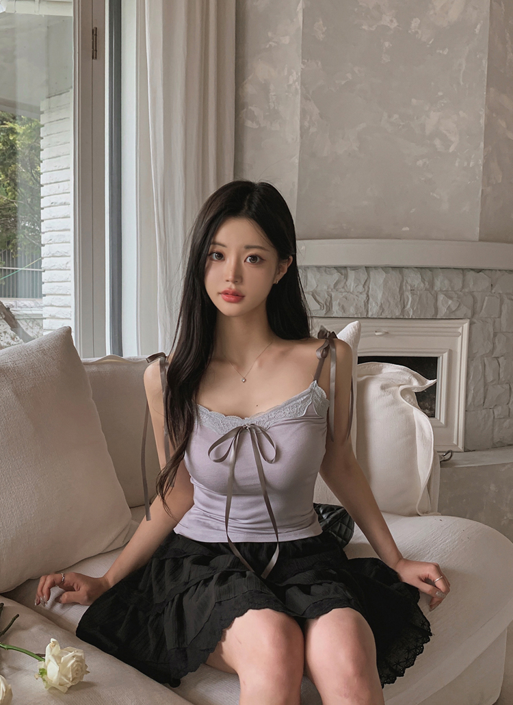 シルキーリボンレースキャミソール | highclassic | 詳細画像1