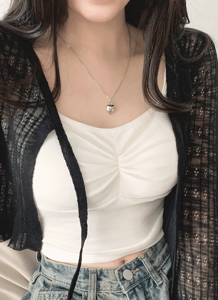 パンチングシースルーストラップカーディガン | withhuilin | 詳細画像1