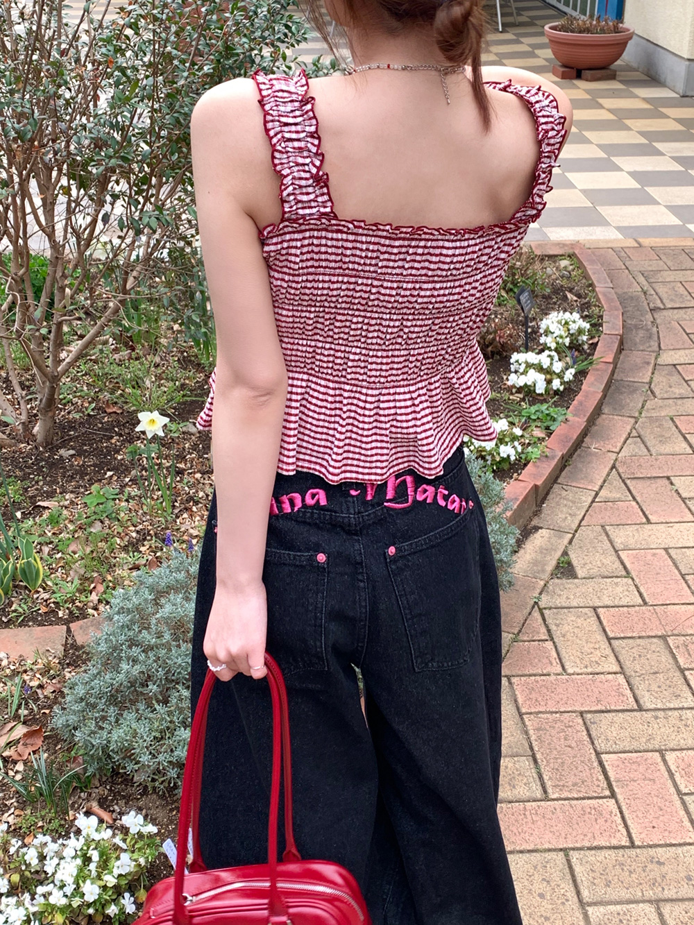 バック刺繍ロゴワイドデニムパンツ | 詳細画像2