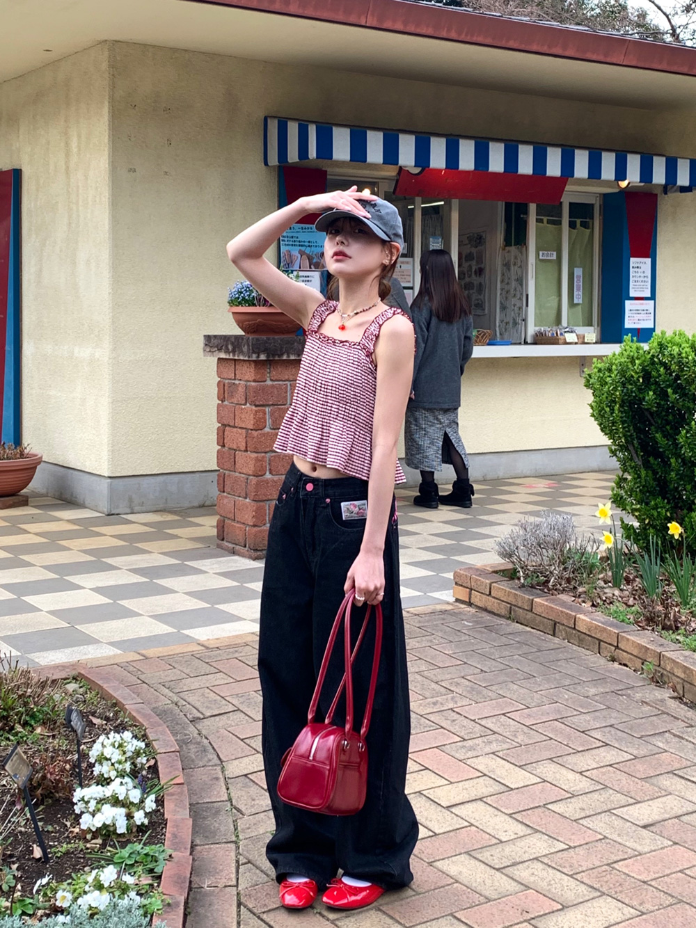 バック刺繍ロゴワイドデニムパンツ | 詳細画像9