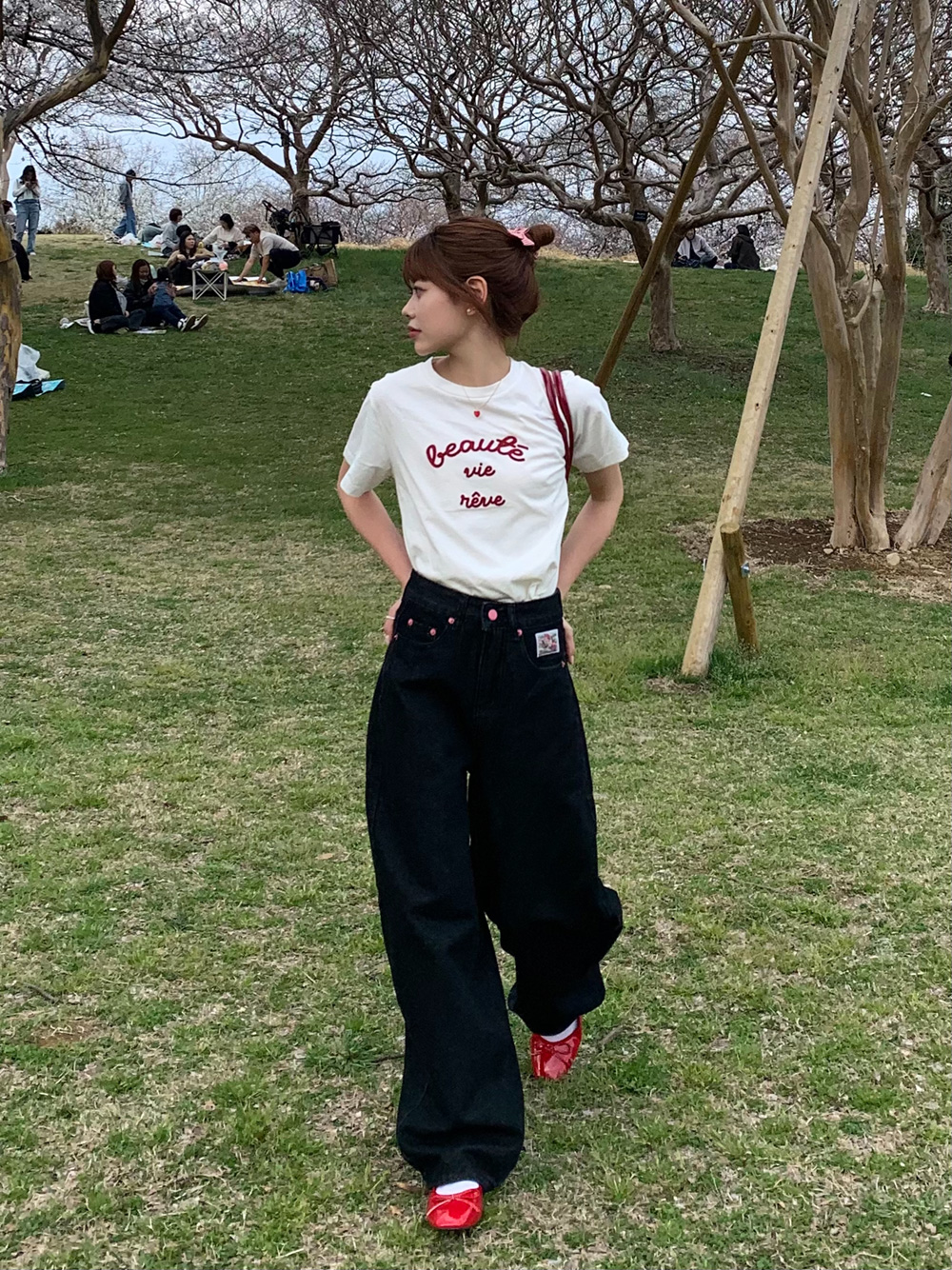 バック刺繍ロゴワイドデニムパンツ | 詳細画像16