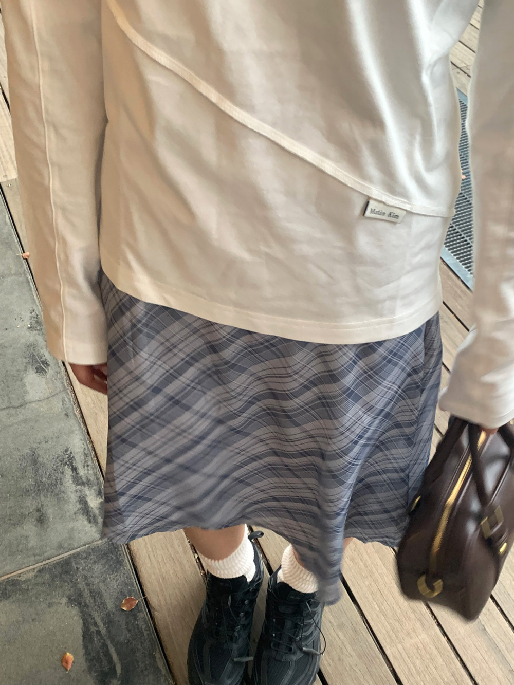 シフォンリボンチェックミディスカート | 詳細画像2