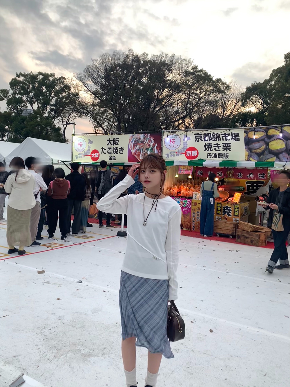 シフォンリボンチェックミディスカート | 詳細画像4