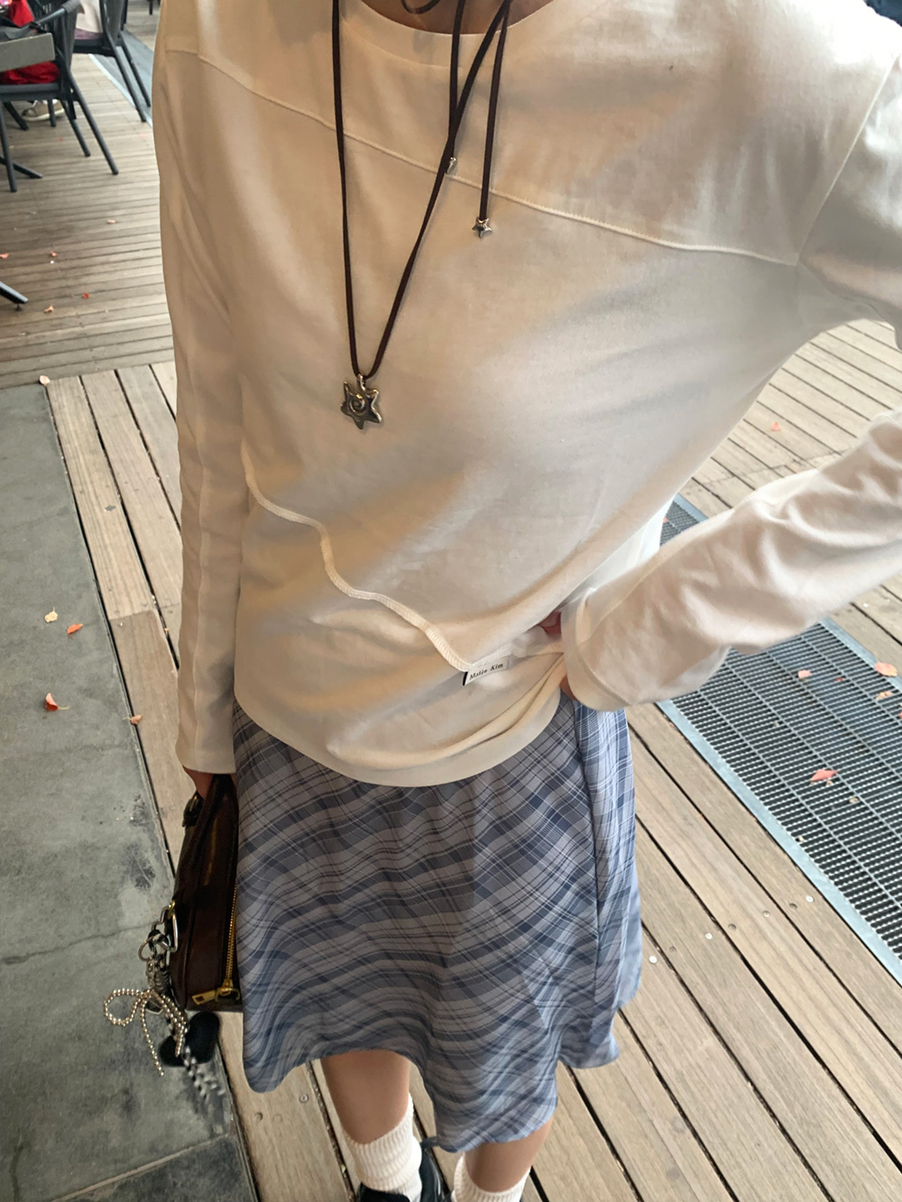 シフォンリボンチェックミディスカート | 詳細画像6