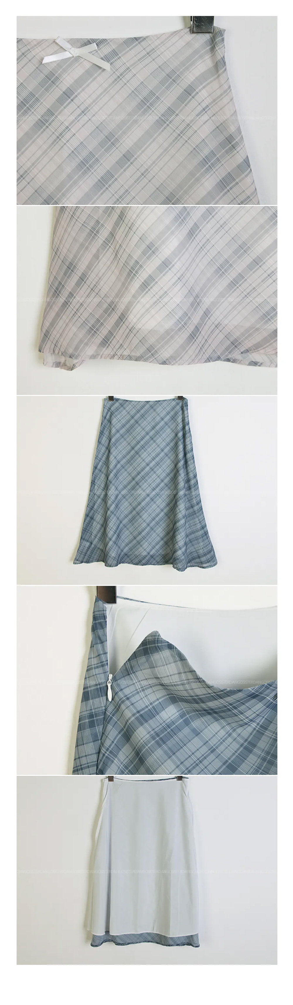シフォンリボンチェックミディスカート | 詳細画像14