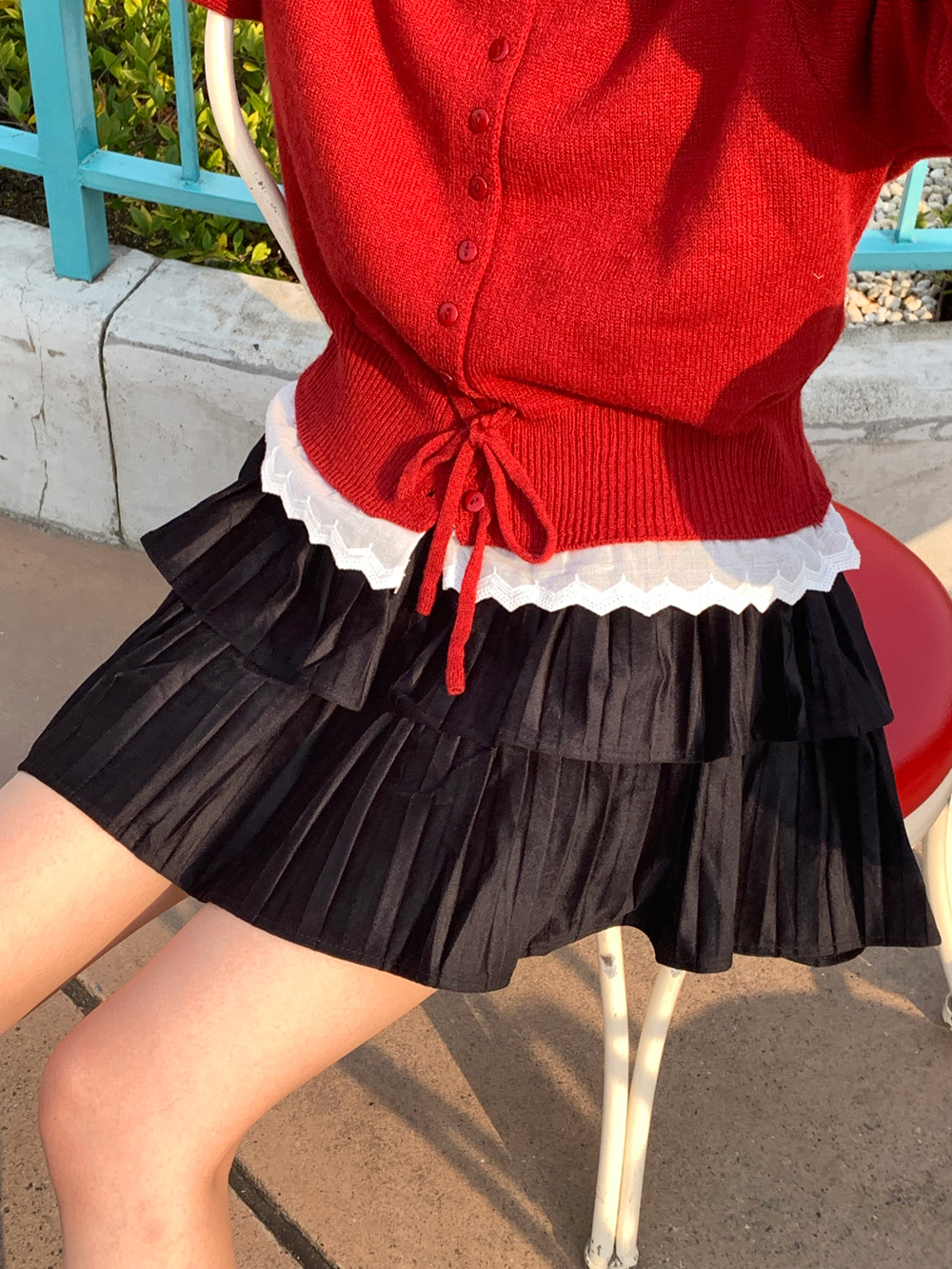 パンツ裏地ベロアティアードスカート | 詳細画像2