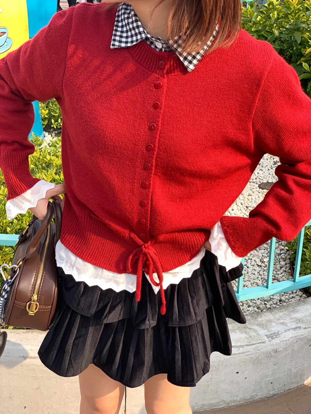 パンツ裏地ベロアティアードスカート | 詳細画像3