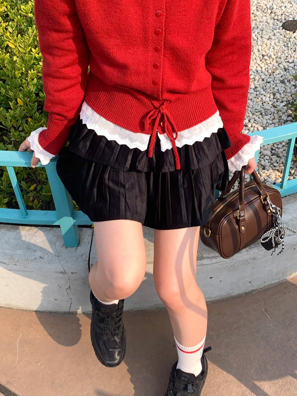 パンツ裏地ベロアティアードスカート | 詳細画像5