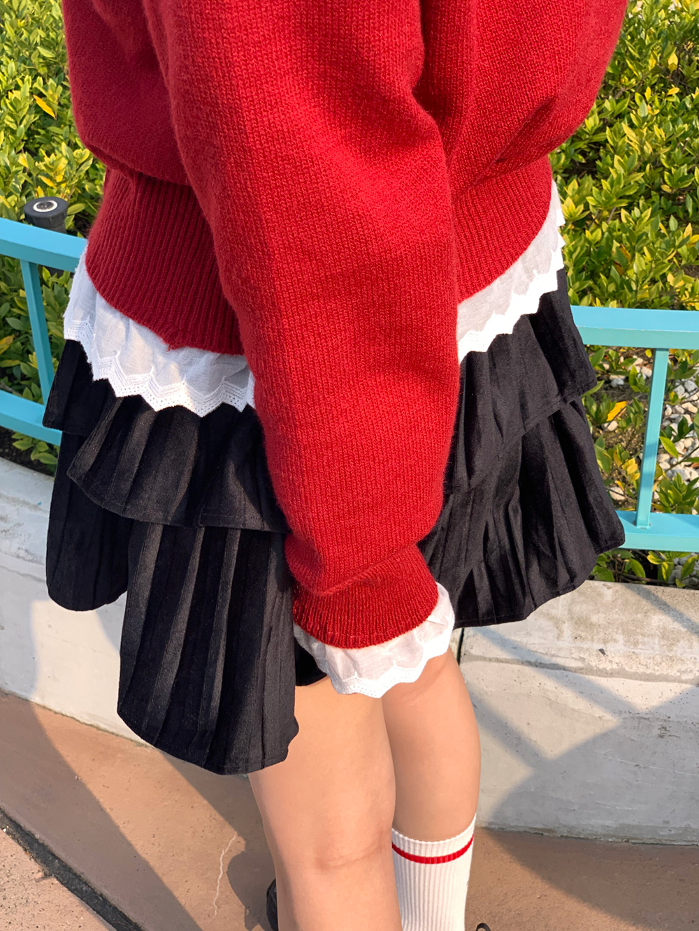 パンツ裏地ベロアティアードスカート | 詳細画像7