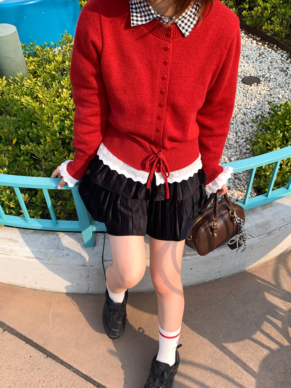 パンツ裏地ベロアティアードスカート | 詳細画像10