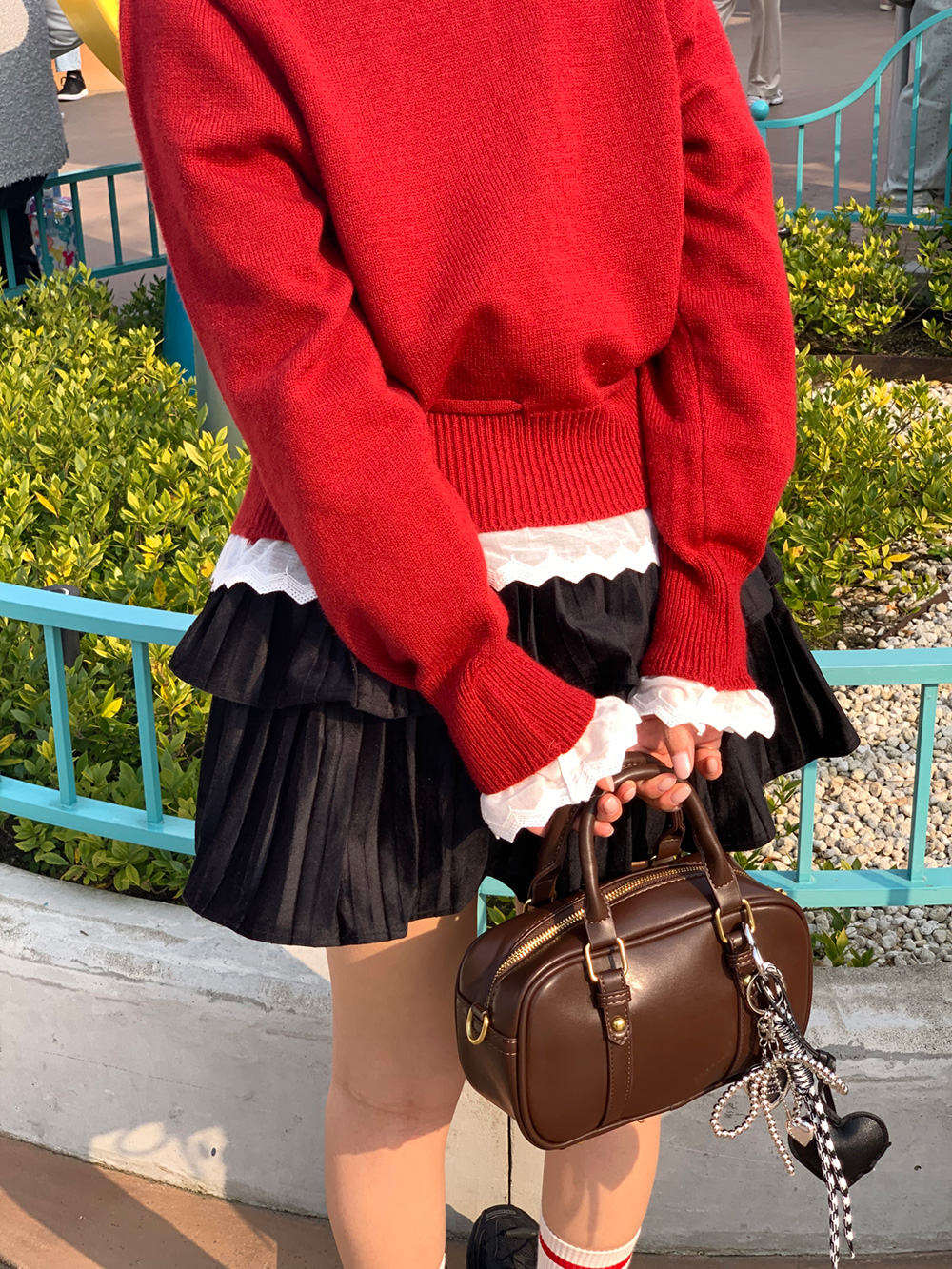 パンツ裏地ベロアティアードスカート | 詳細画像12