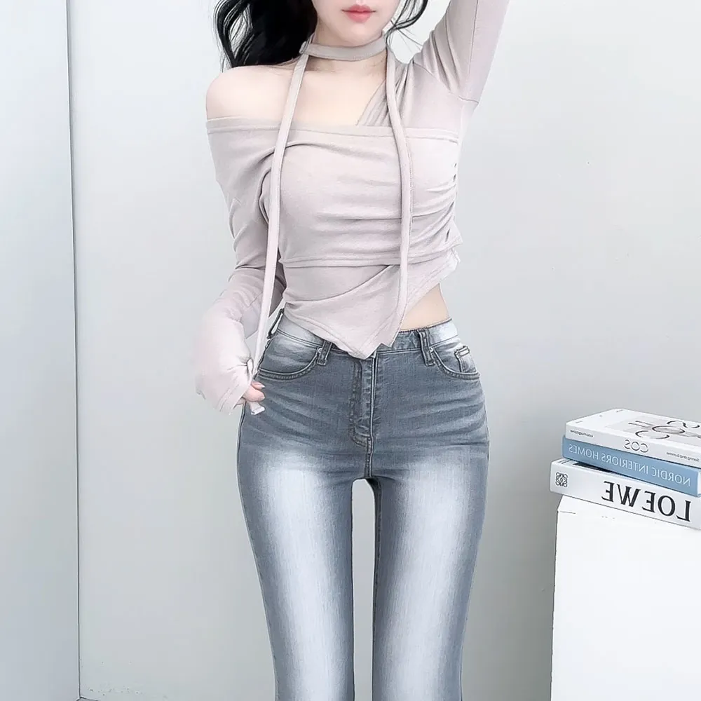 ストラップ付2WAYアンバランスラップ調Tシャツ | auvezay | 詳細画像1