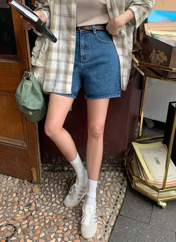 ベーシックショートデニムパンツ | crushj | 詳細画像1