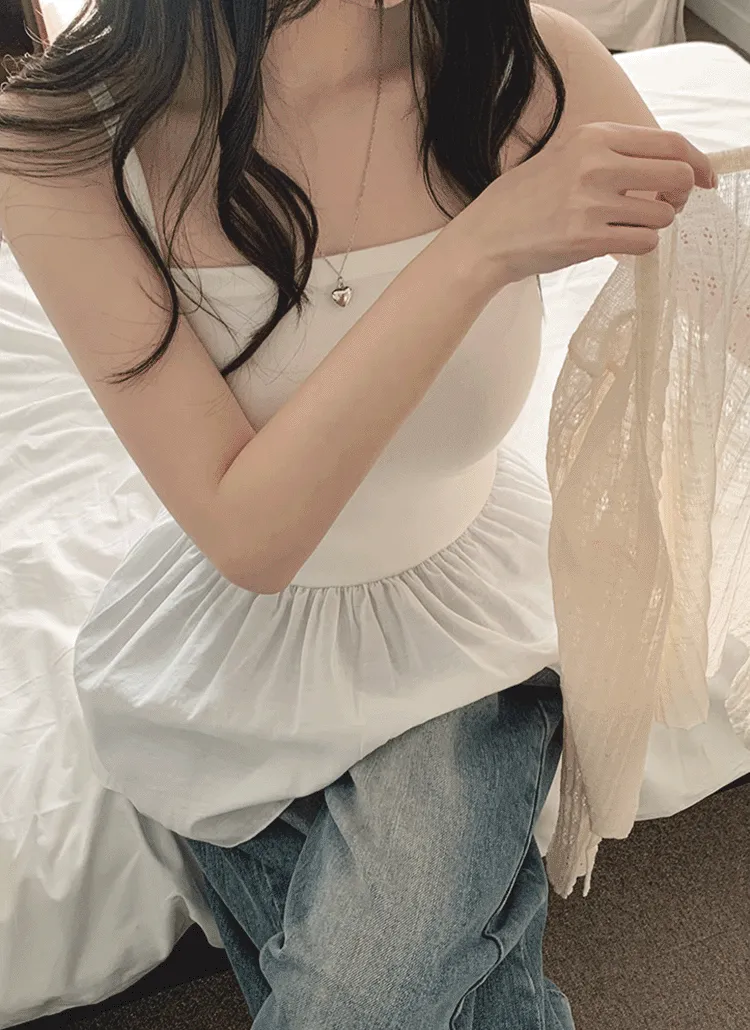 スクエアネックフレアレイヤードキャミソール | withhuilin | 詳細画像1