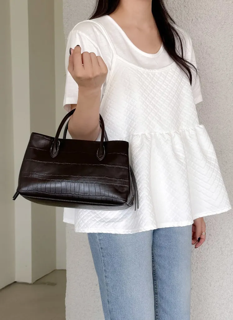 2TYPEレザー2WAY台形バッグ | whosbag | 詳細画像1