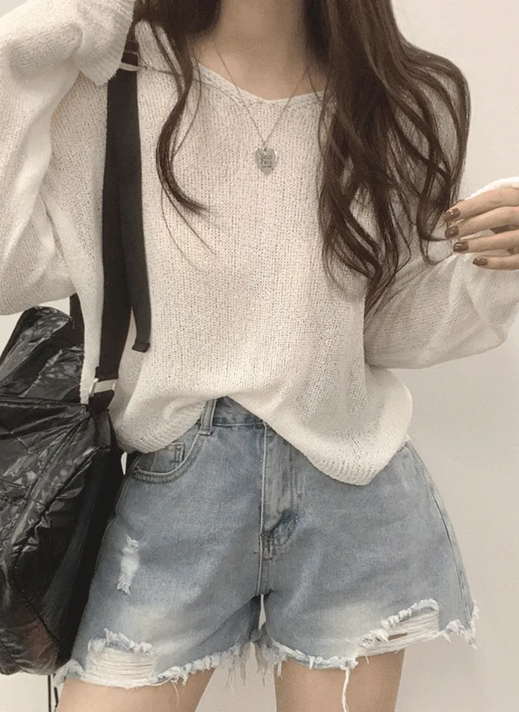 Vネックブークレニット | withhuilin | 詳細画像1
