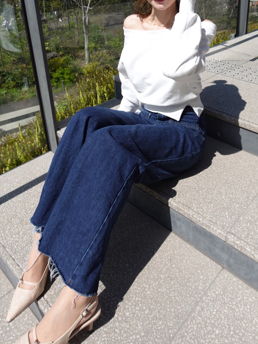 2TYPEカットオフポケットワイドデニムパンツ | 詳細画像9