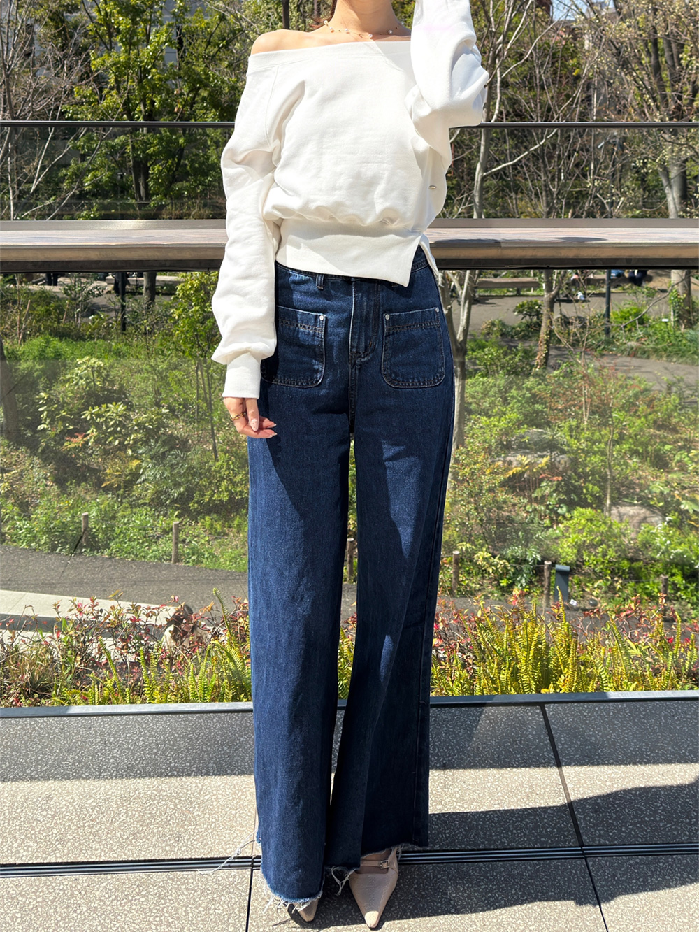 2TYPEカットオフポケットワイドデニムパンツ | 詳細画像12