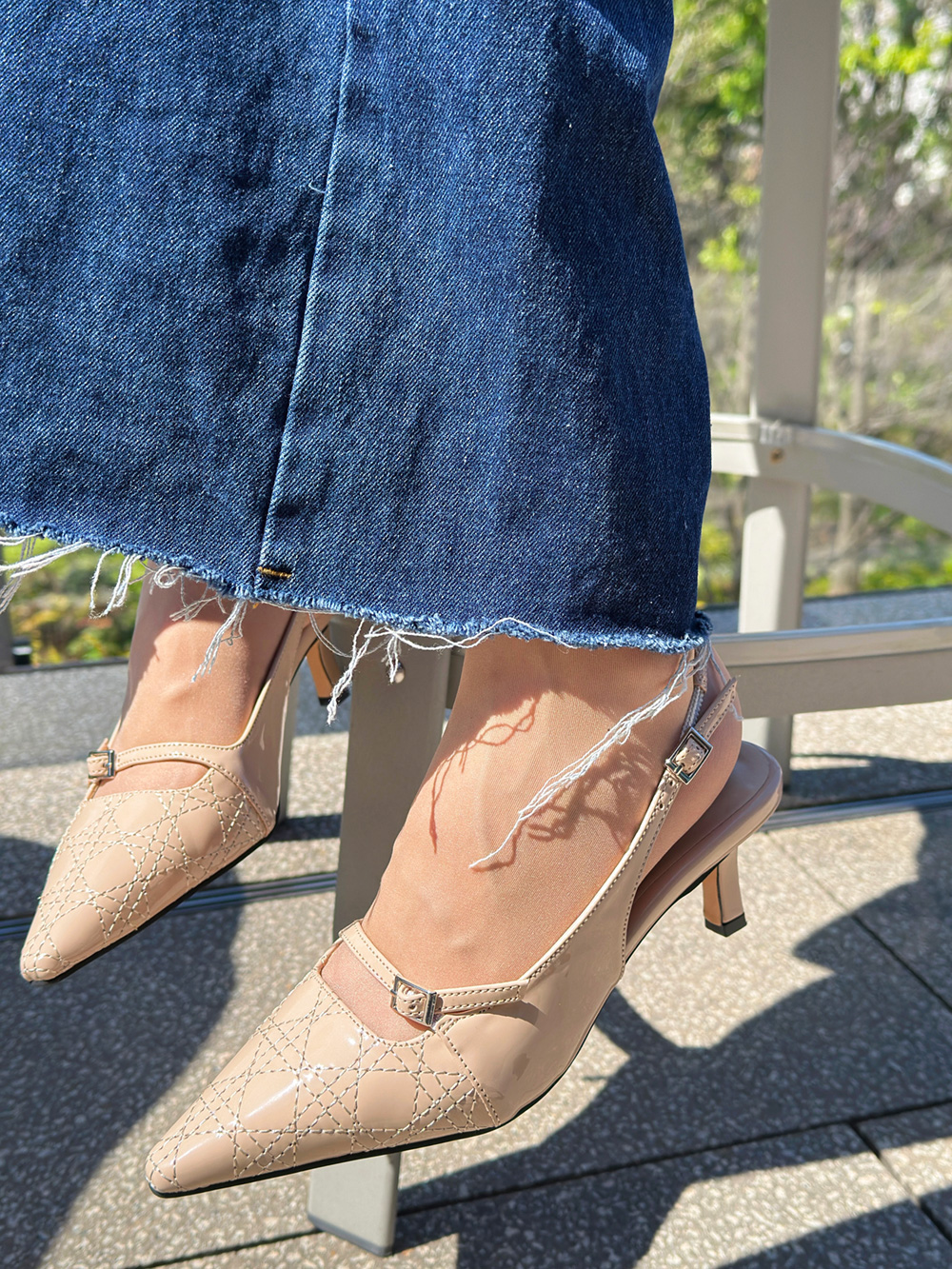 エナメル調ベルトスリングバックシューズ | 詳細画像7