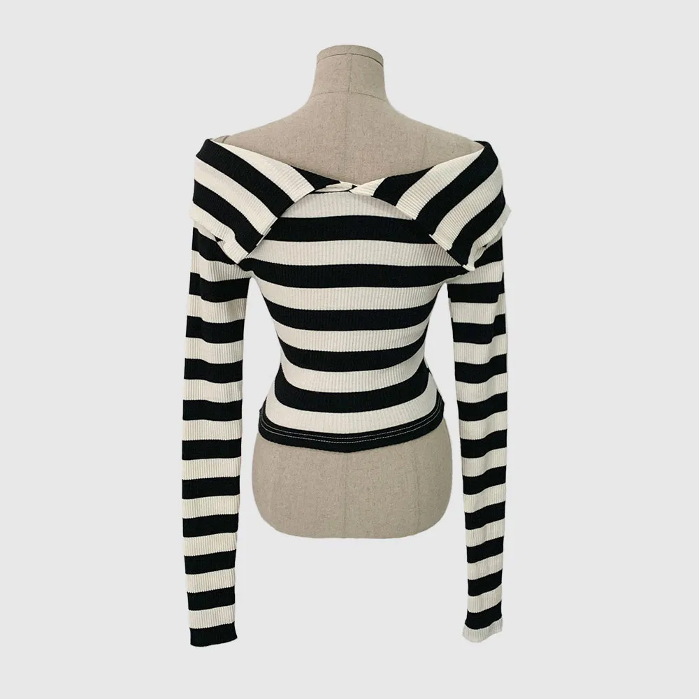 ボーダービッグカラーオフショルTシャツ | 詳細画像17