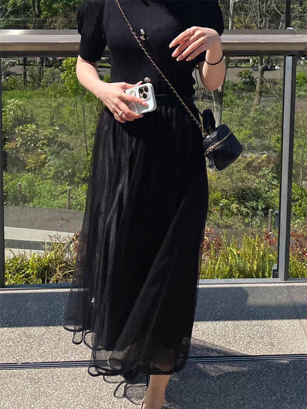 プリーツチュールロングスカート | 詳細画像3