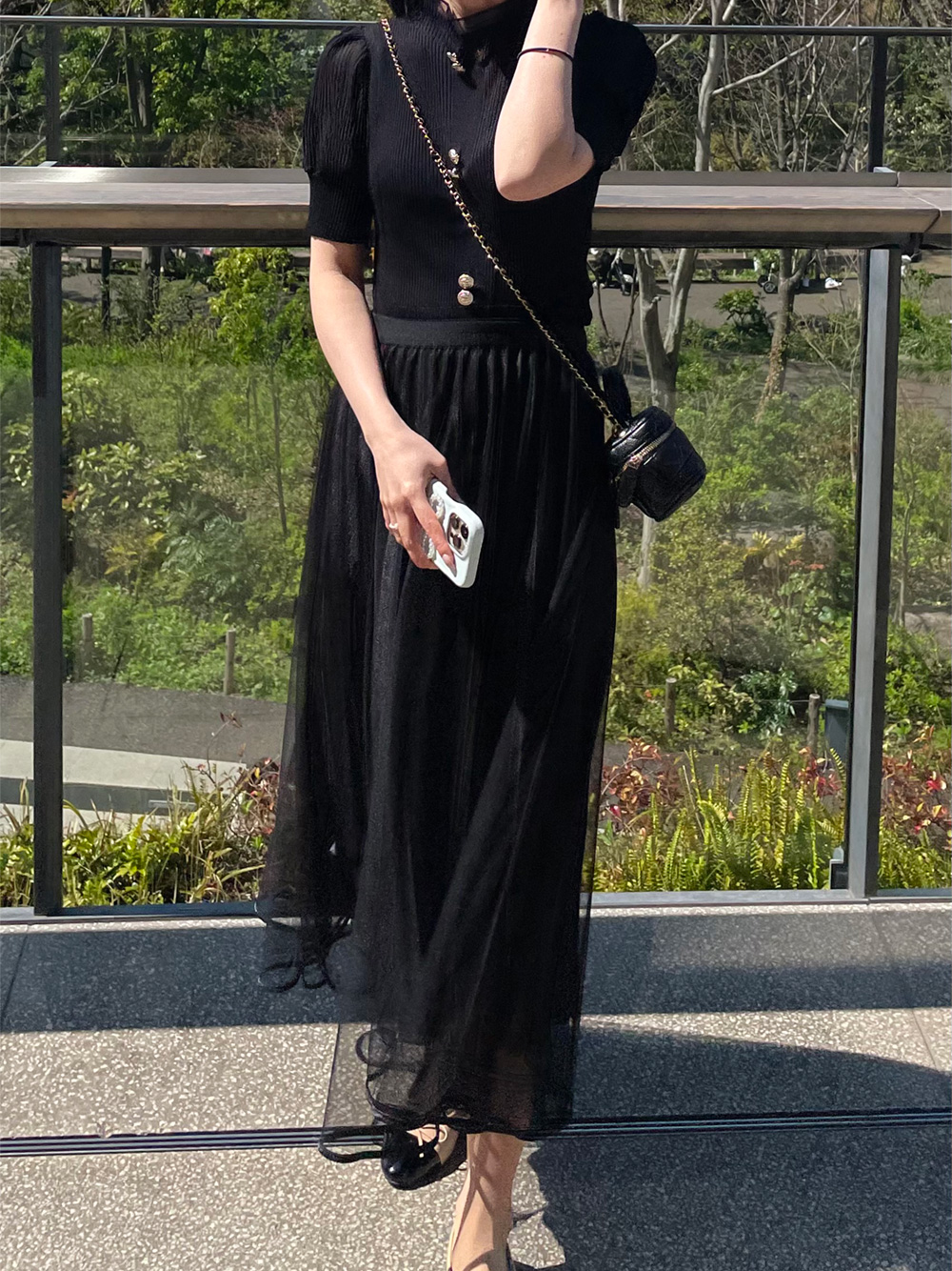 プリーツチュールロングスカート | 詳細画像4