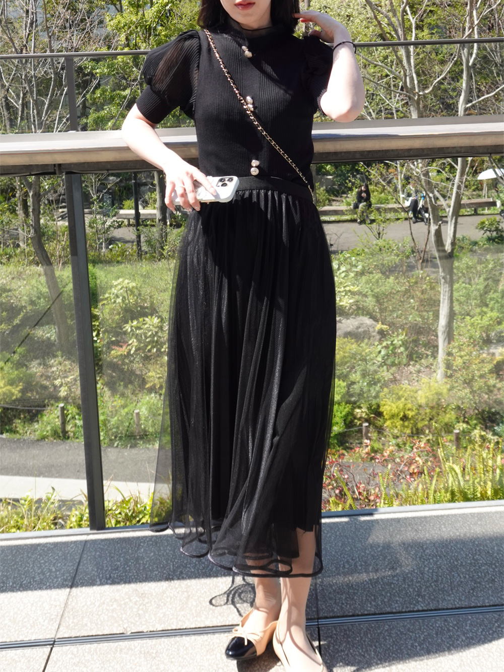 プリーツチュールロングスカート | 詳細画像9