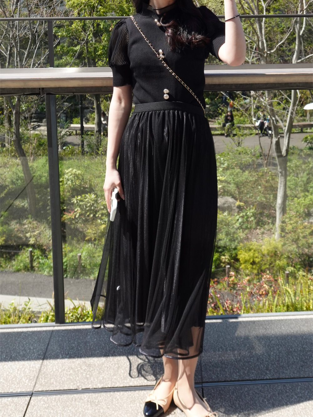 プリーツチュールロングスカート | 詳細画像11